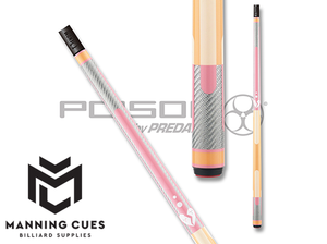 Poison POICND Candy Carbon Fiber Cue - Peach, Pink & Cream - 12.4mm