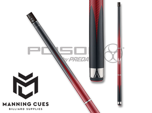 Poison POIMAE Maelith Carbon Fiber Cue - Black & Red - 12.4mm