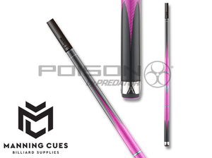 Poison POIMAE Maelith Carbon Fiber Cue - Black & Pink - 12.4mm