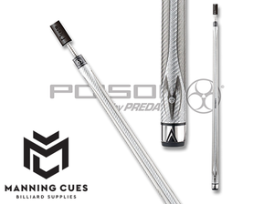 Poison POIMAE Maelith Carbon Fiber Cue - Dark & Light Grey - 12.4mm