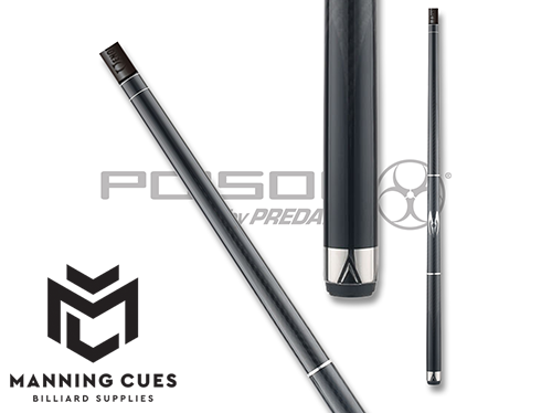 Poison POIMAE Maelith Carbon Fiber Cue - Black w/ Wrap - 12.4mm