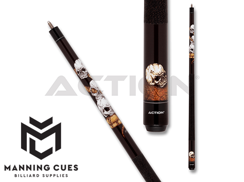 Action ADV120 Stacked Skulls Pool Cue