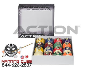 Action Pool Ball Set - White Swirl Marble - BBWM