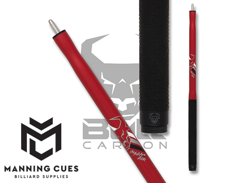Bull Carbon BCJCR Red Insane Air Jump Cue - Sport Wrap