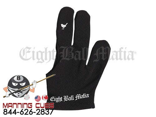 Eight Ball Mafia Billiard Glove - Little Birdie Flip Finger - BGLEBM03