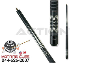 Action BW15 Black and White Pool Cue