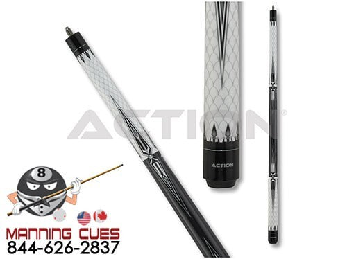 Action BW17 Black and White Pool Cue