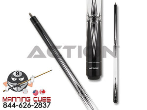 Action BW25 Black and White Pool Cue