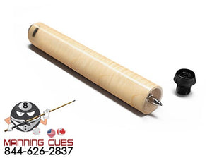 Predator 8 Inch Pool Cue Quick Release Extension Gloss Curly Maple