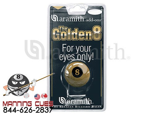 Aramith Golden 8 Ball in Blister Pack - BBGOLD8