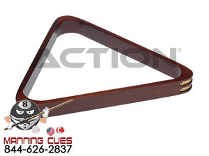 Wood Stain Triangle Rack w/ Brass Corners - RK8B