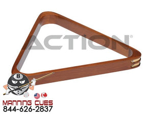 Wood Stain Triangle Rack w/ Brass Corners - RK8B