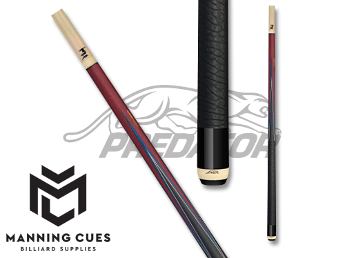 Predator Sneaky Pete 4-Point Red Leather Wrap Pool Cue