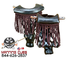Brown Fringe Leather Pockets - Set of 6 - TPPK04