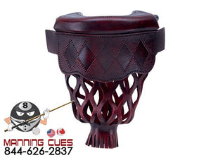 Burgundy Leather Shield Pockets - Set of 6 - TPPK08