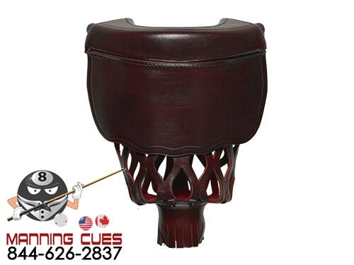 Burgundy Leather Scalloped Shield Pockets - Set of 6 - TPPK05