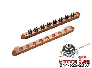 8 Cue 2 Piece Wall Rack with Clips