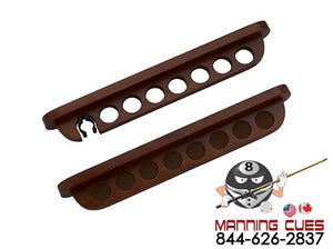 7 Cue 2 Piece Wall Rack with Bridge Clip