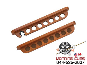 7 Cue 2 Piece Wall Rack with Bridge Clip