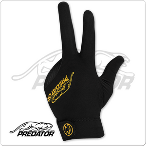 Predator Second Skin Black and Yellow Pool Cue Glove Closed Fingers - BGLPY CF