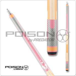 Poison POICND Candy Carbon Fiber Cue - Peach, Pink & Cream - 12.4mm
