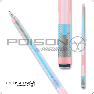 Poison POICND Candy Carbon Fiber Cue - Pink, Light Blue & Light Pink - 12.4mm