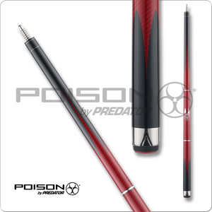 Poison POIMAE Maelith Carbon Fiber Cue - Black & Red - 12.4mm