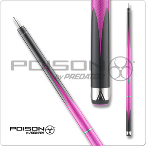 Poison POIMAE Maelith Carbon Fiber Cue - Black & Pink - 12.4mm