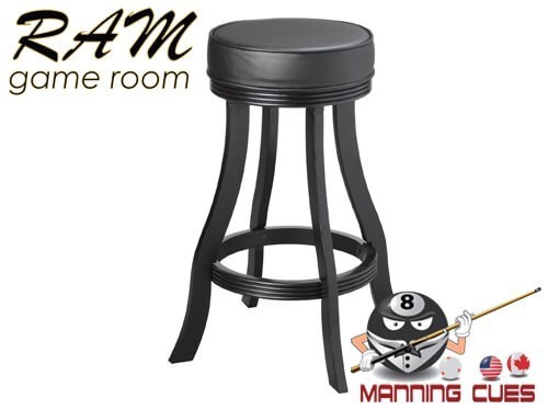 Bar stool padded vinyl seat - Black