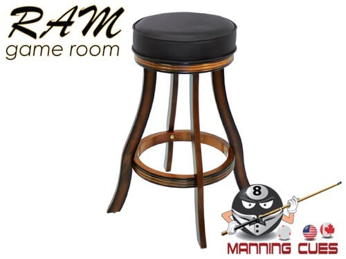 Bar stool padded vinyl seat - Chestnut