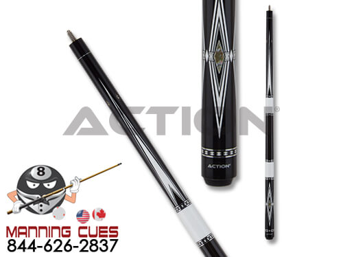 Action BW26 Black and White Pool Cue
