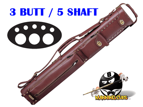 Instroke 3B/5S Chestnut Leather Cowboy Cue Case
