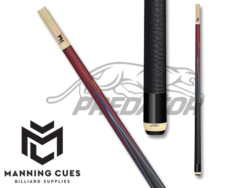 Predator Sneaky Pete 4-Point Red Leather Wrap Pool Cue 