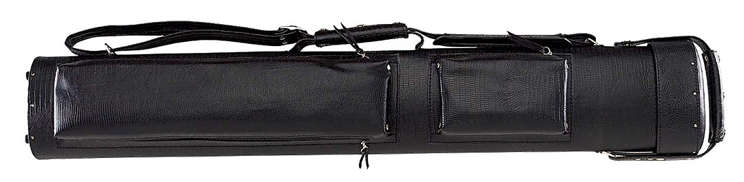 Pro Series LC-3 Premium Soft Black Leatherette Pool Cue Case Black 